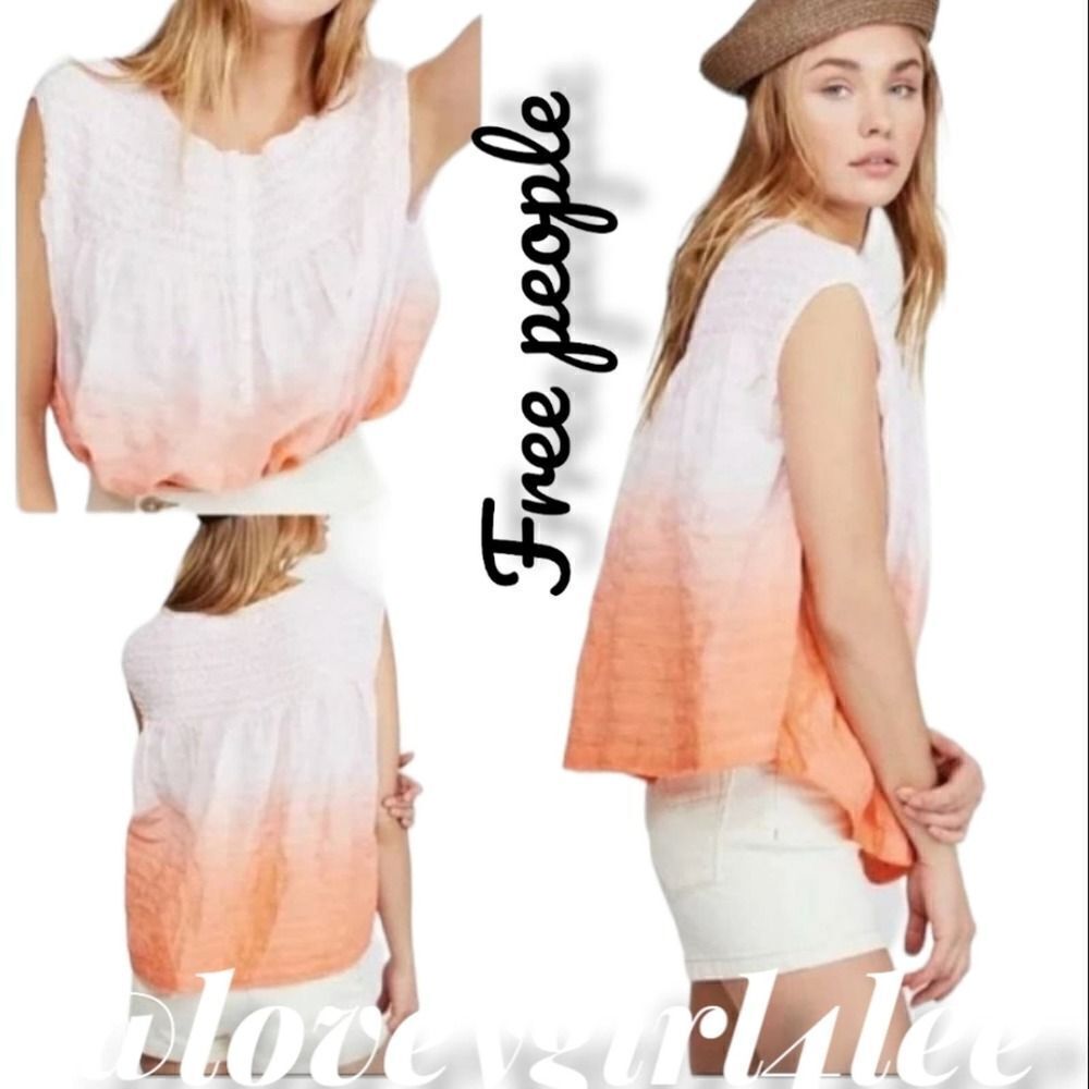 Nwt WE THE FREE little bit of ombre top SZ M COTTON